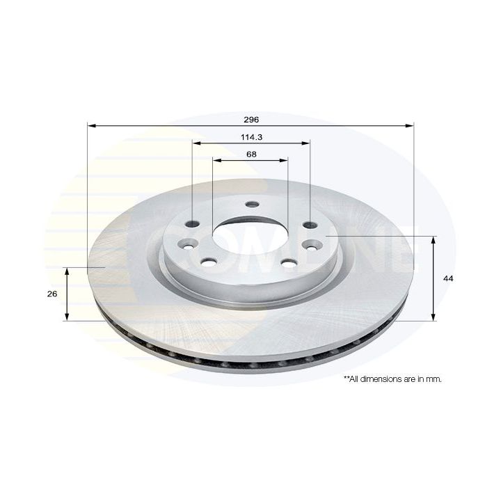 Stabdžių diskas COMLINE ADC0295V