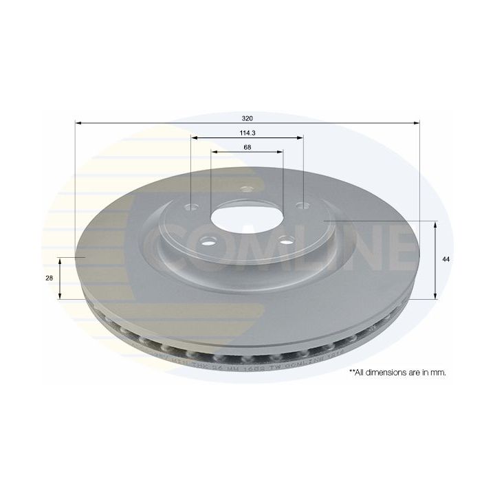 Stabdžių diskas COMLINE ADC0298V