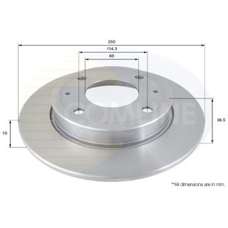 Stabdžių diskas COMLINE ADC0372