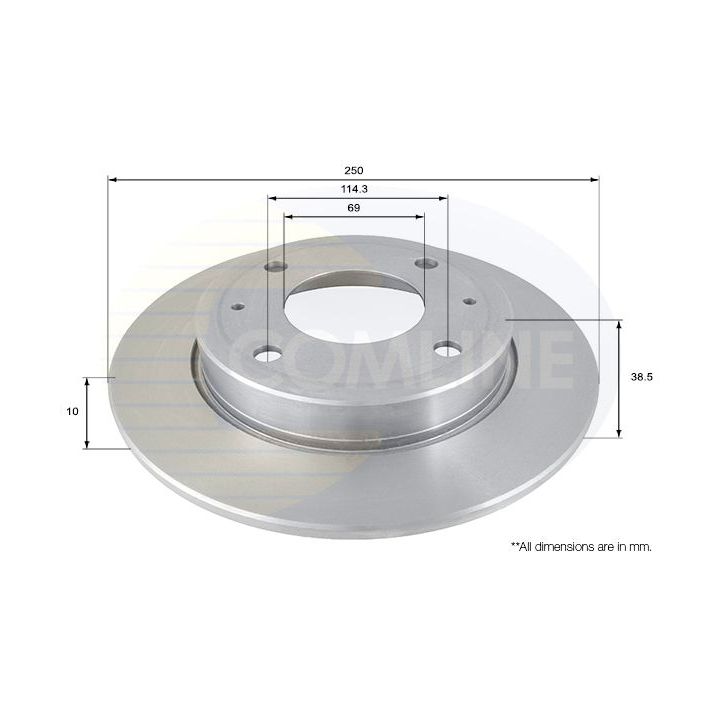 Stabdžių diskas COMLINE ADC0372