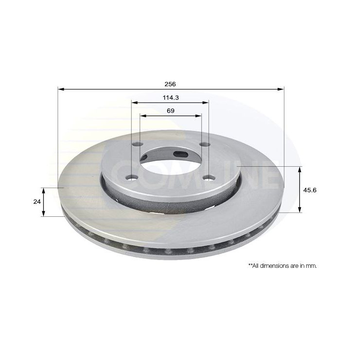 Stabdžių diskas COMLINE ADC0374V