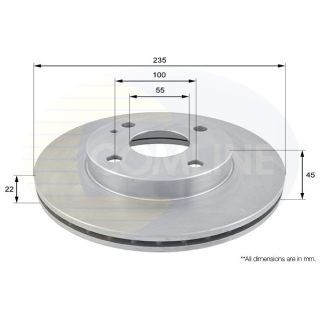 Stabdžių diskas COMLINE ADC0412V