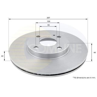 Stabdžių diskas COMLINE ADC0413V