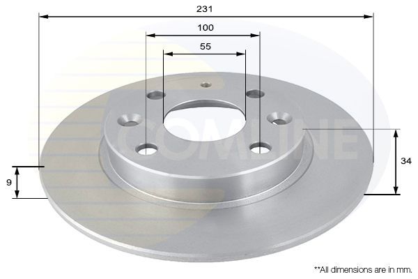 Stabdžių diskas COMLINE ADC0415