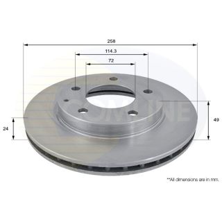 Stabdžių diskas COMLINE ADC0416V