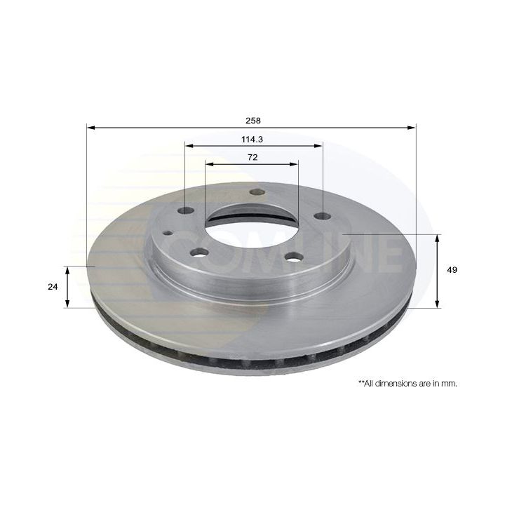 Stabdžių diskas COMLINE ADC0416V