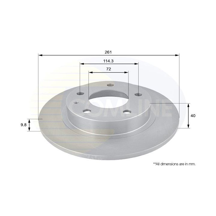 Stabdžių diskas COMLINE ADC0421