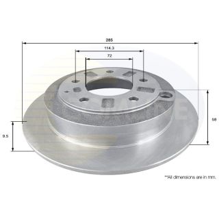 Stabdžių diskas COMLINE ADC0424