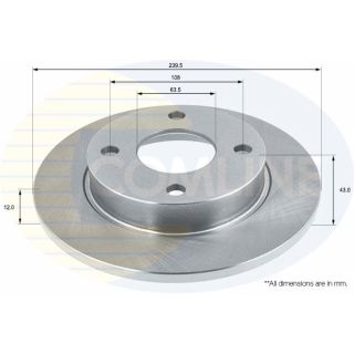 Stabdžių diskas COMLINE ADC0436