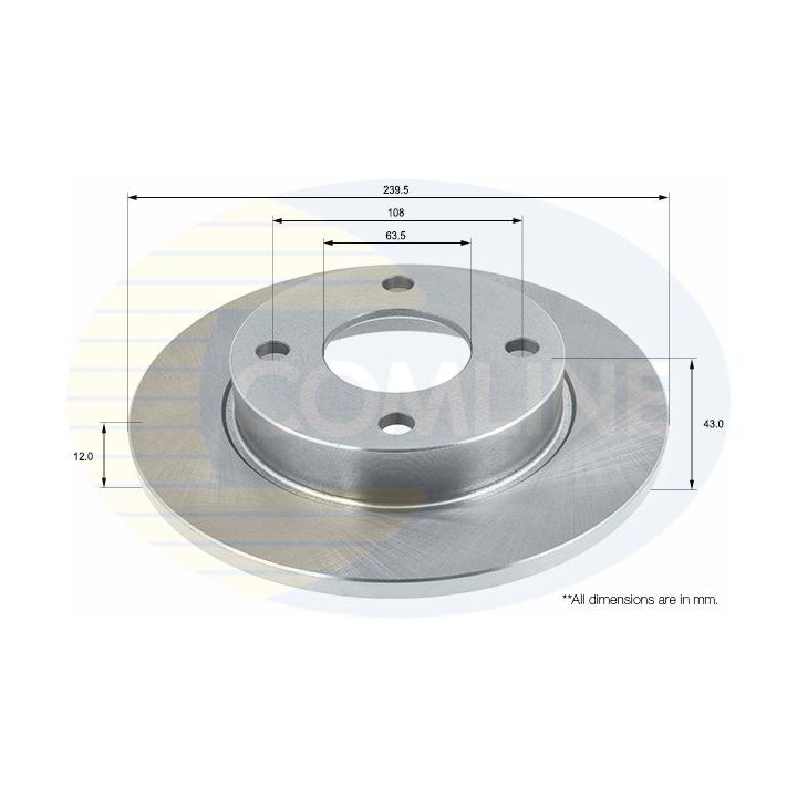 Stabdžių diskas COMLINE ADC0436