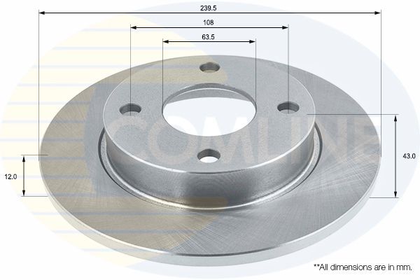 Stabdžių diskas COMLINE ADC0436