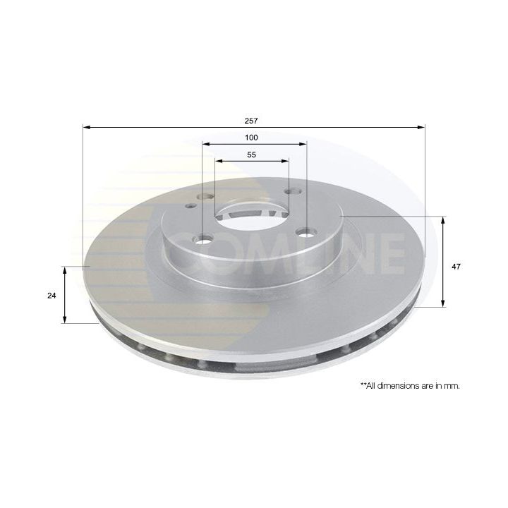 Stabdžių diskas COMLINE ADC0437V