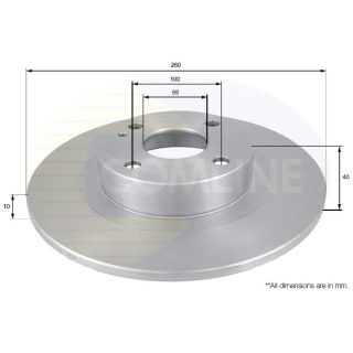 Stabdžių diskas COMLINE ADC0438