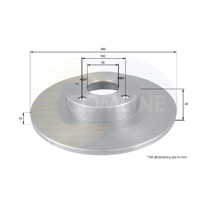Stabdžių diskas COMLINE ADC0438