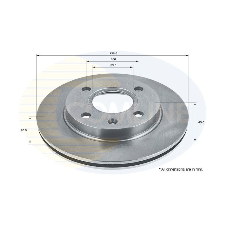 Stabdžių diskas COMLINE ADC0440V