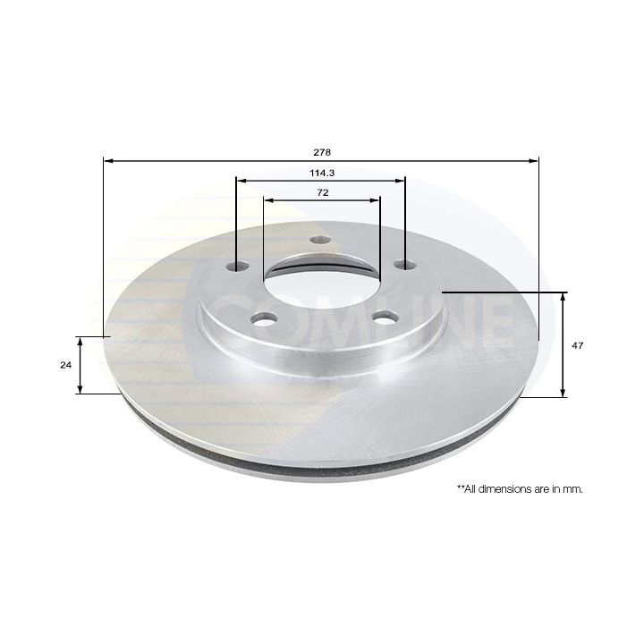 Stabdžių diskas COMLINE ADC0442V