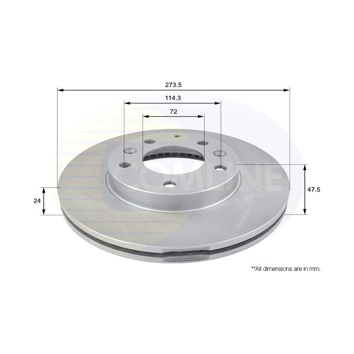 Stabdžių diskas COMLINE ADC0443V