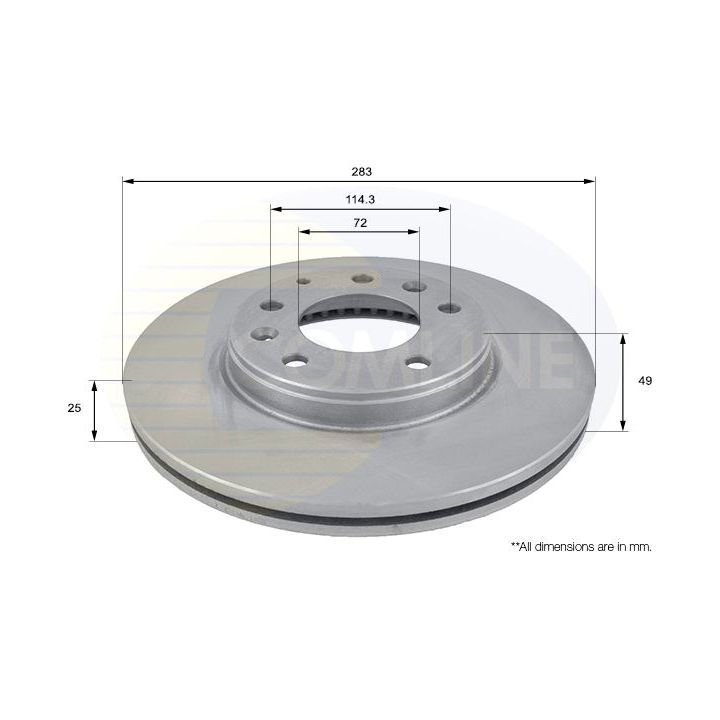 Stabdžių diskas COMLINE ADC0445V