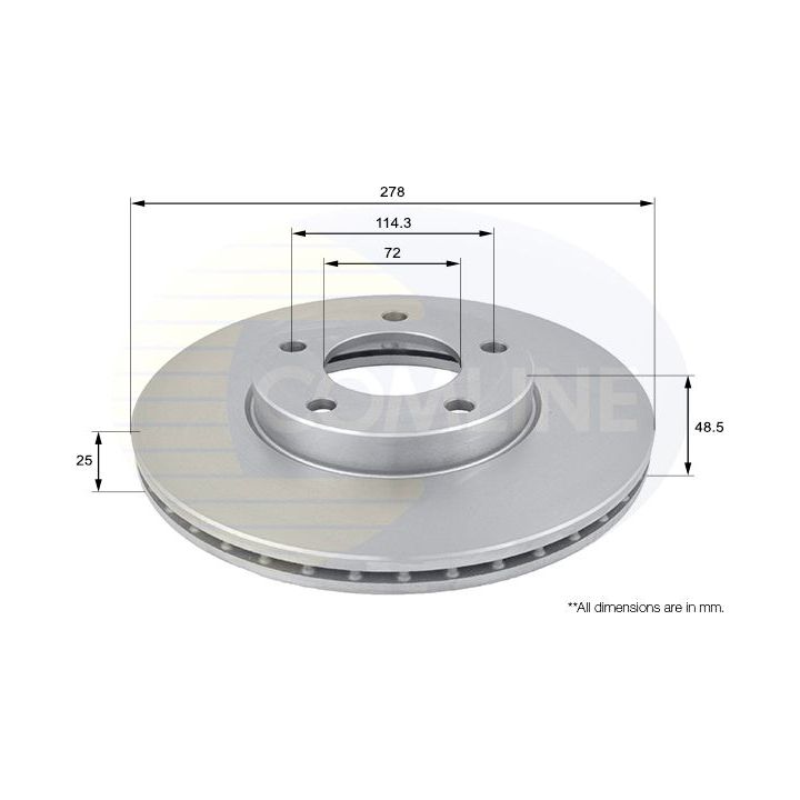 Stabdžių diskas COMLINE ADC0446V