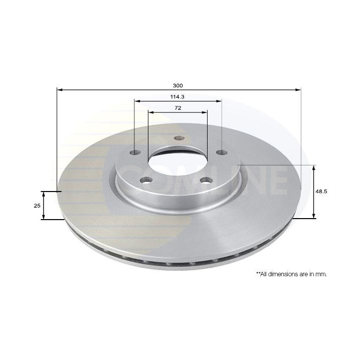 Stabdžių diskas COMLINE ADC0447V