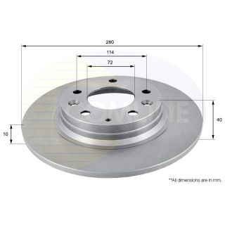 Stabdžių diskas COMLINE ADC0450