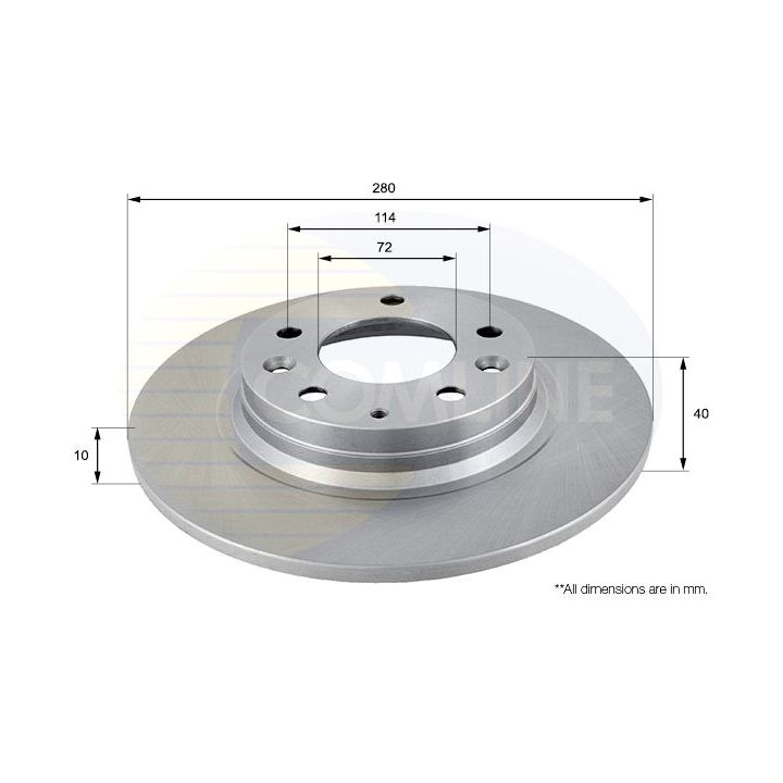 Stabdžių diskas COMLINE ADC0450
