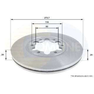 Stabdžių diskas COMLINE ADC0451V