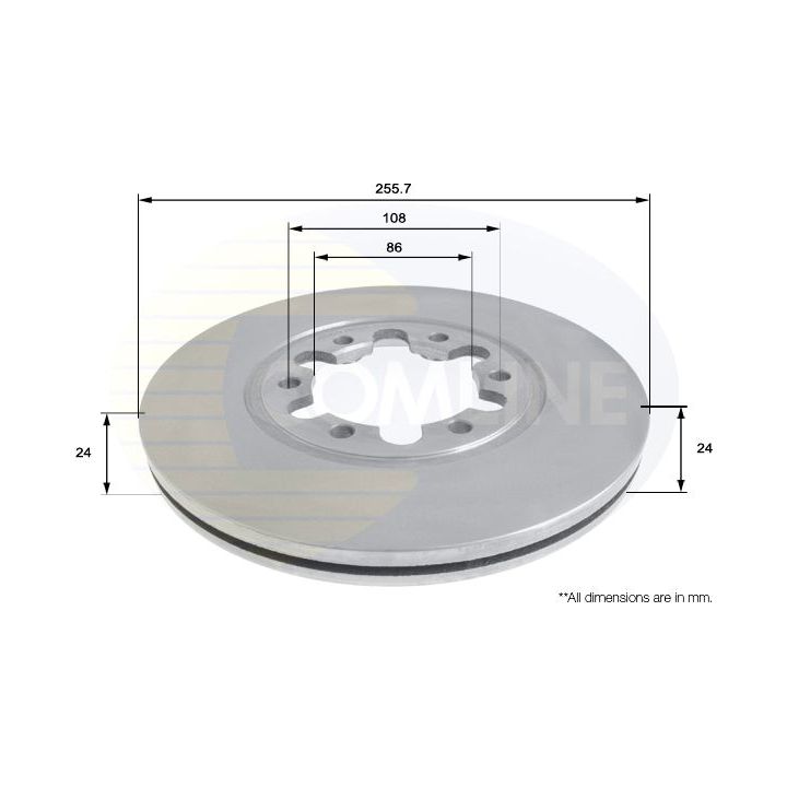 Stabdžių diskas COMLINE ADC0452V