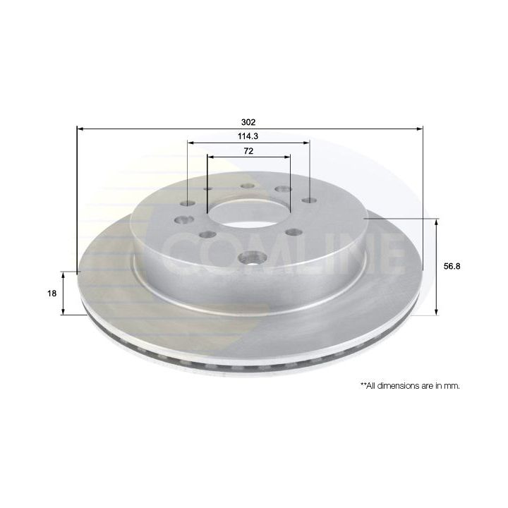 Stabdžių diskas COMLINE ADC0458V