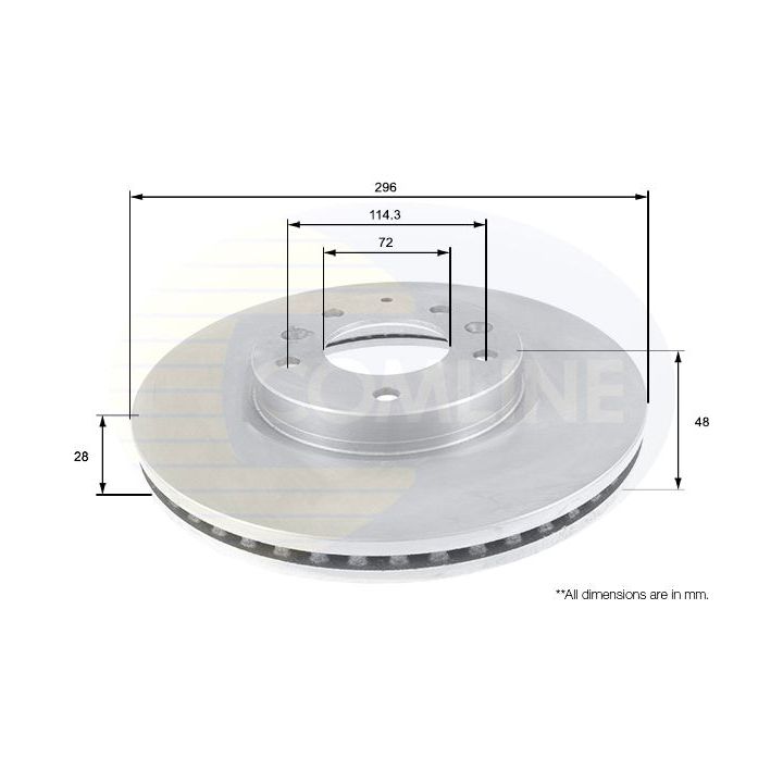 Stabdžių diskas COMLINE ADC0459V