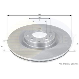 Stabdžių diskas COMLINE ADC0460V