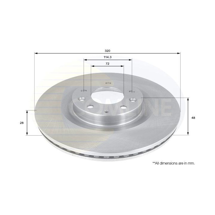 Stabdžių diskas COMLINE ADC0460V