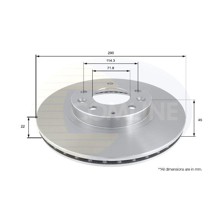 Stabdžių diskas COMLINE ADC0462V