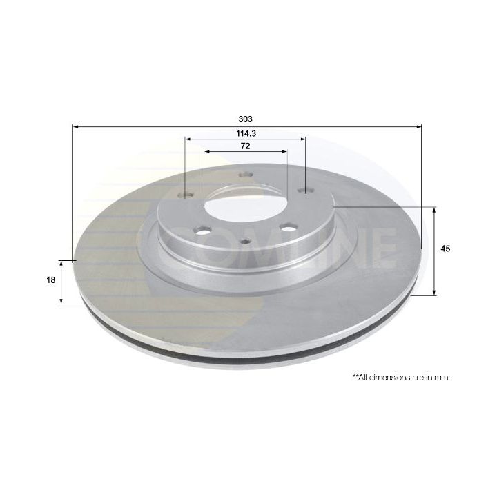 Stabdžių diskas COMLINE ADC0465V