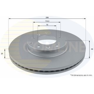 Stabdžių diskas COMLINE ADC0469V