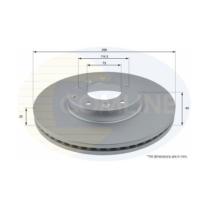 Stabdžių diskas COMLINE ADC0469V