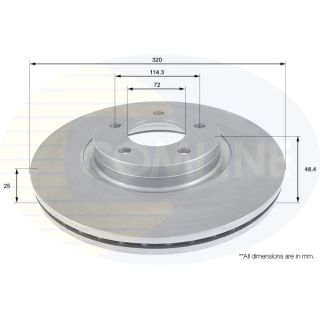 Stabdžių diskas COMLINE ADC0470V