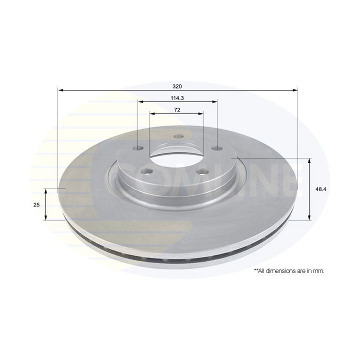 Stabdžių diskas COMLINE ADC0470V