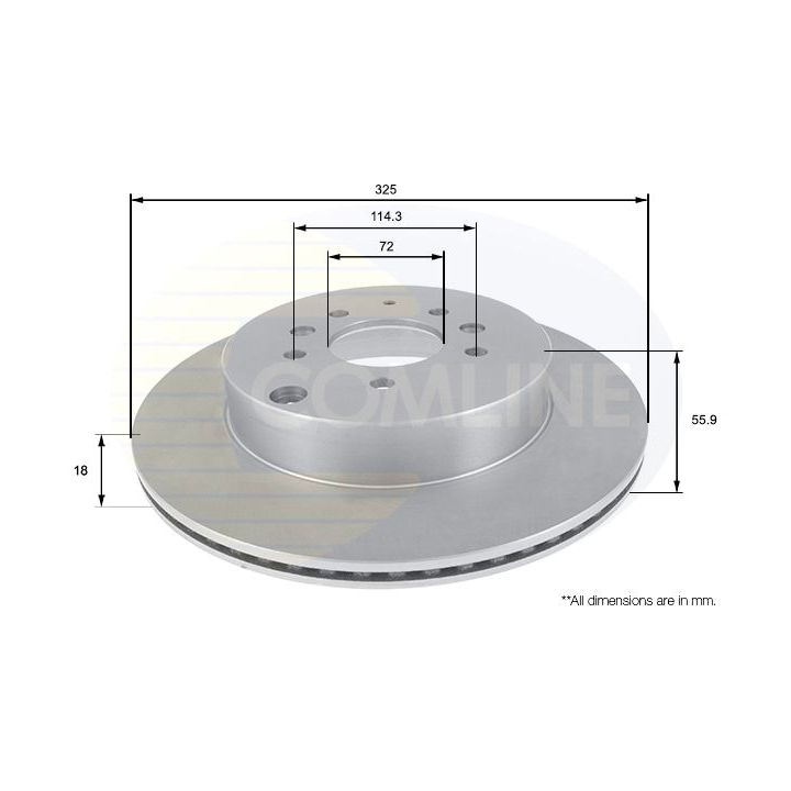 Stabdžių diskas COMLINE ADC0471V