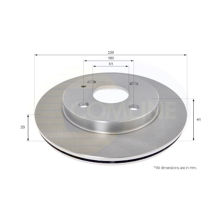 Stabdžių diskas COMLINE ADC0472V