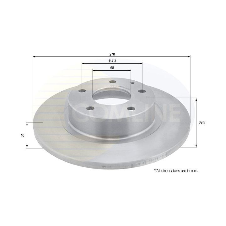 Stabdžių diskas COMLINE ADC0474