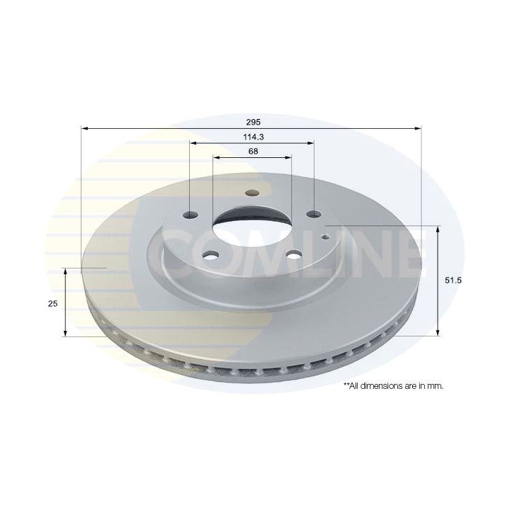Stabdžių diskas COMLINE ADC0476V