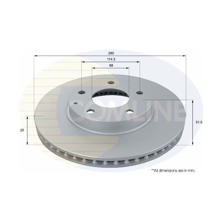 Stabdžių diskas COMLINE ADC0478V