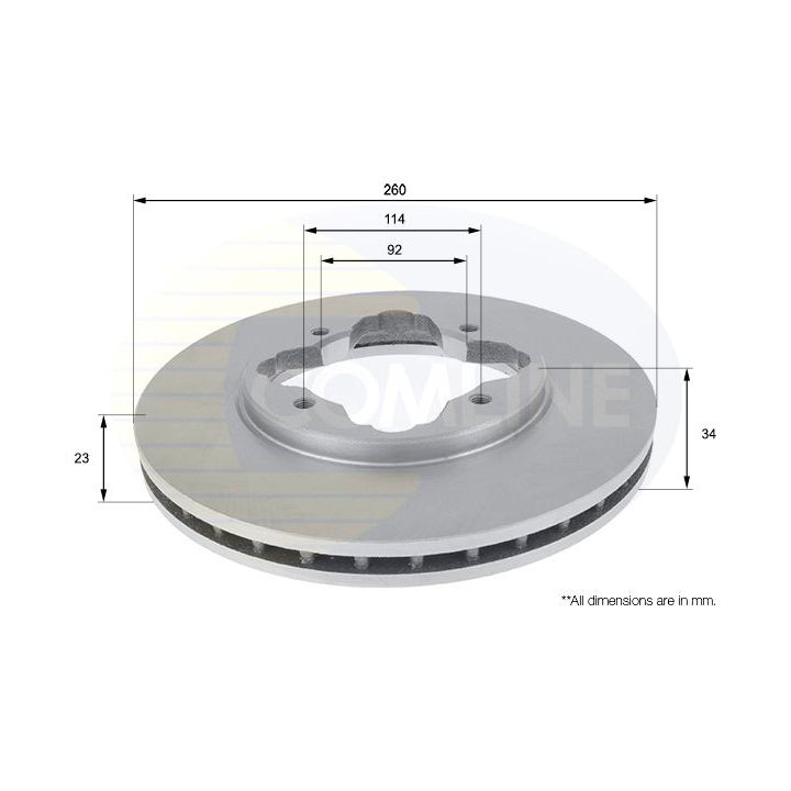 Stabdžių diskas COMLINE ADC0515V