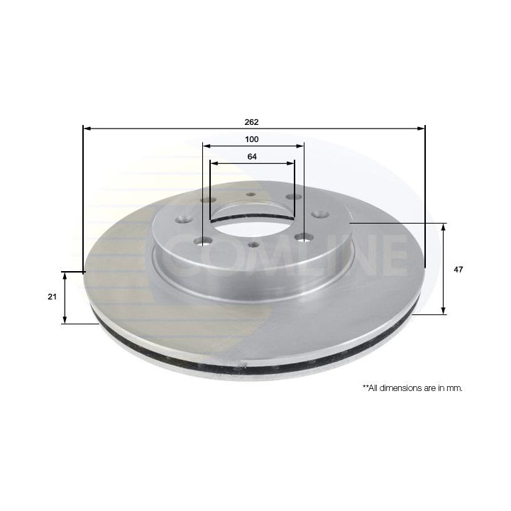 Stabdžių diskas COMLINE ADC0524V