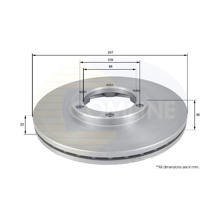 Stabdžių diskas COMLINE ADC0702V