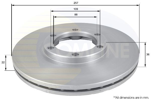 Stabdžių diskas COMLINE ADC0702V