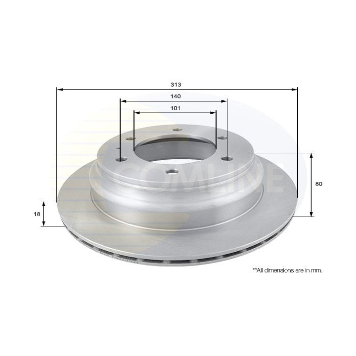 Stabdžių diskas COMLINE ADC0708V