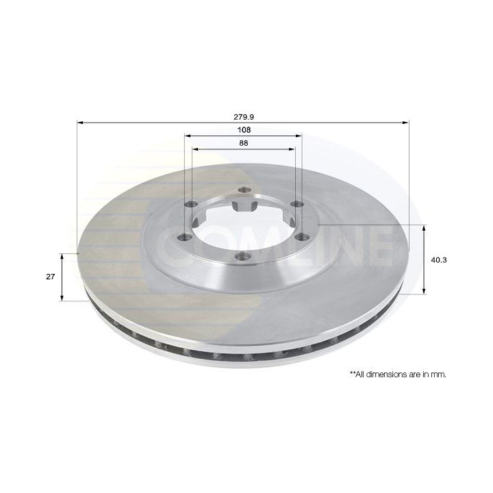 Stabdžių diskas COMLINE ADC0709V