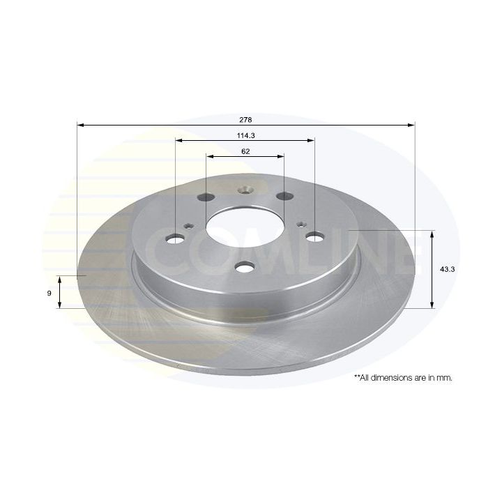 Stabdžių diskas COMLINE ADC0930